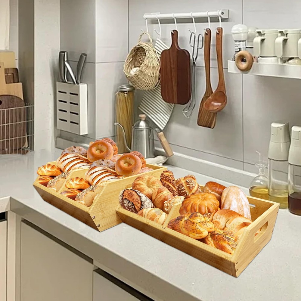 2-Pack Stackable Vegetable Storage Bins, Kitchen and Pantry Organiz... Fast Ship