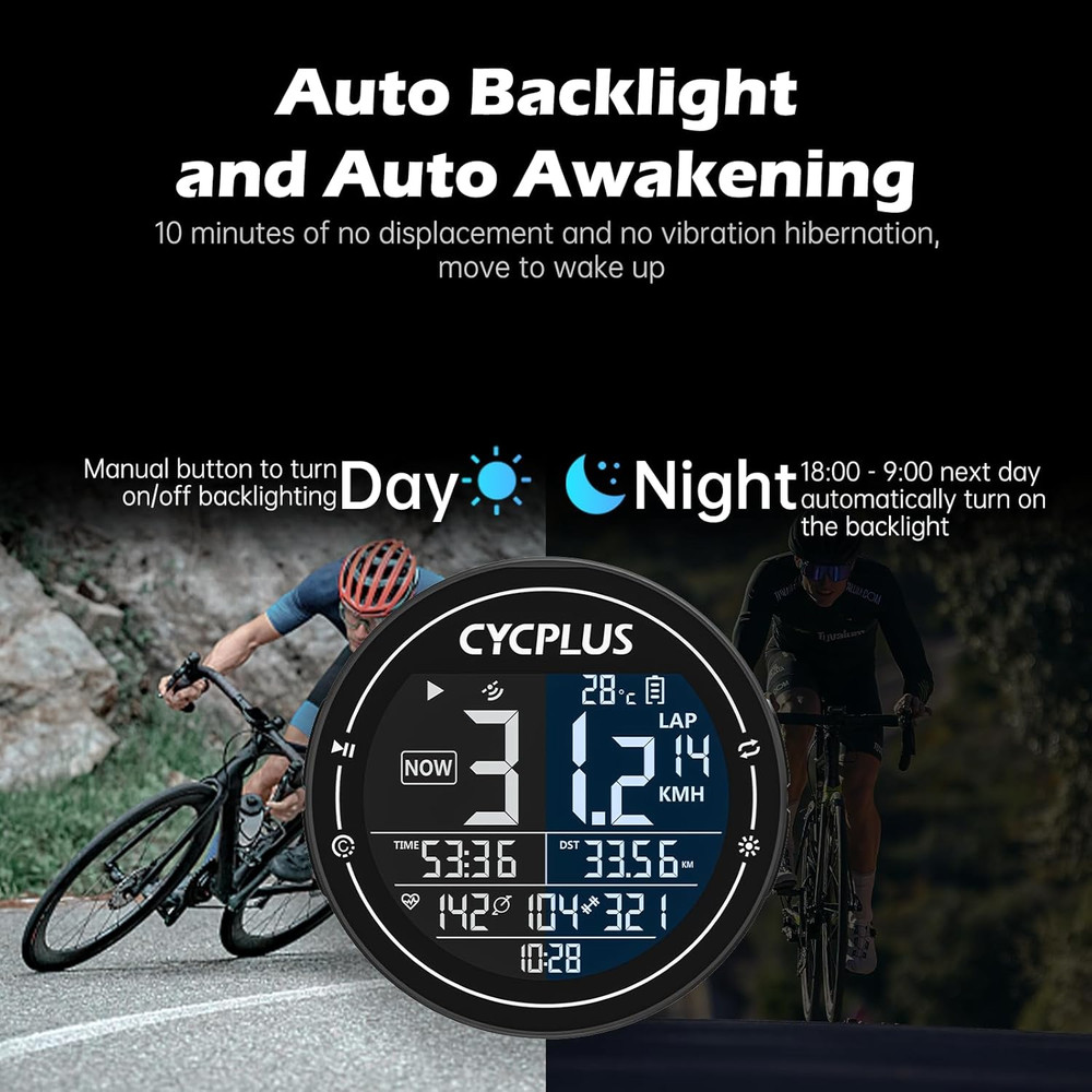 GPS Bike Computer, Wireless Cycling Computer, ANT+ Bluetooth Bicycle Speedometer