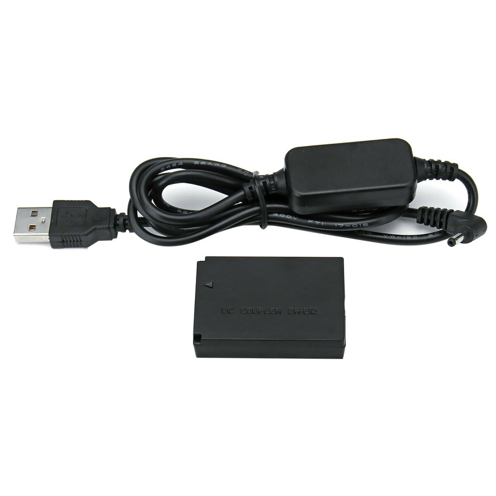 LP-E12 Power Charger Cable ACK-E12+DR-E12 Dummy Battery For Canon EOS M2 M50