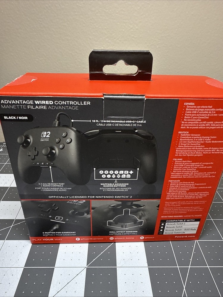 PowerA - Advantage Wired Controller for Nintendo Switch 2 - Black