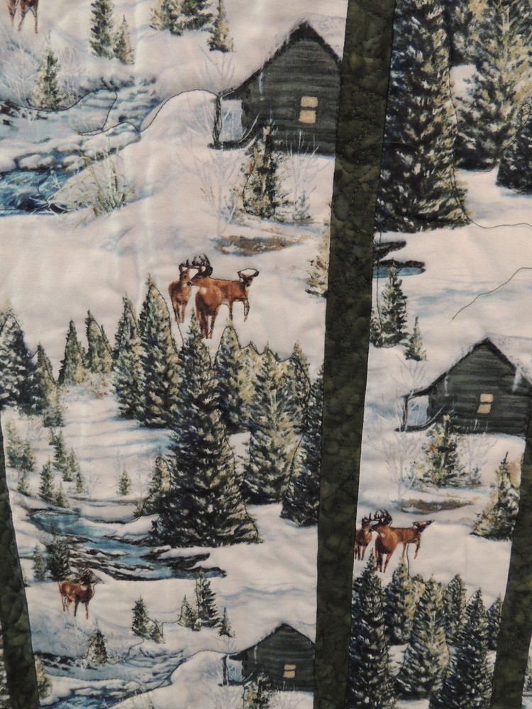 Winter Deer Shenandoah Quilt or Wall Hanging
