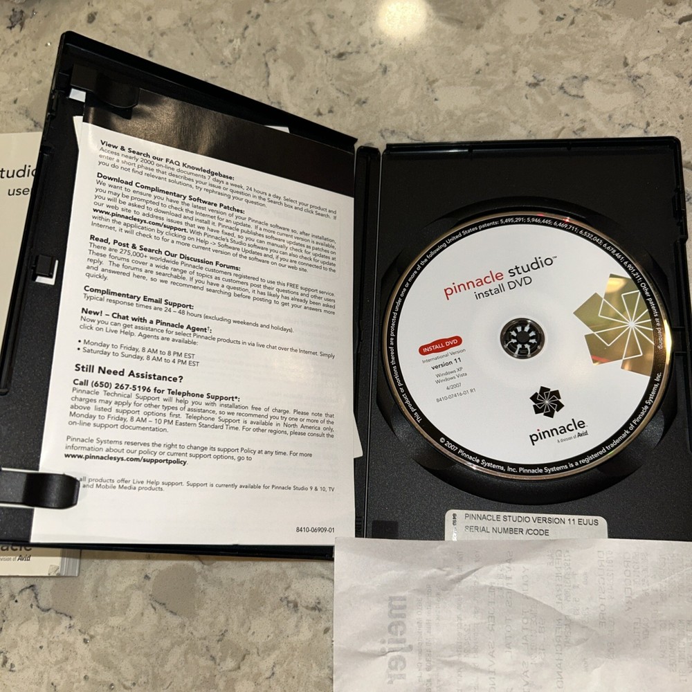 PINNACLE STUDIO VERSION 11 VIDEO EDITING Preowned in Excellent Condition