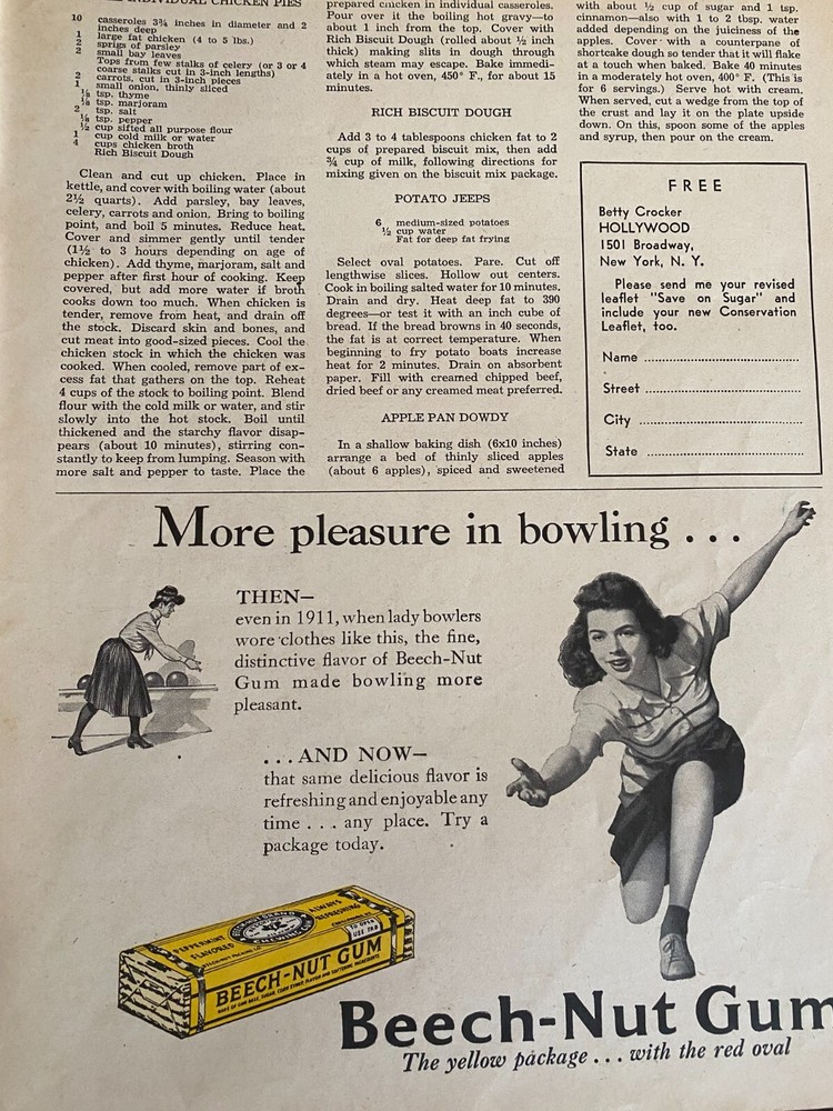 Beech Nut Gum, Vintage Print Ad, a