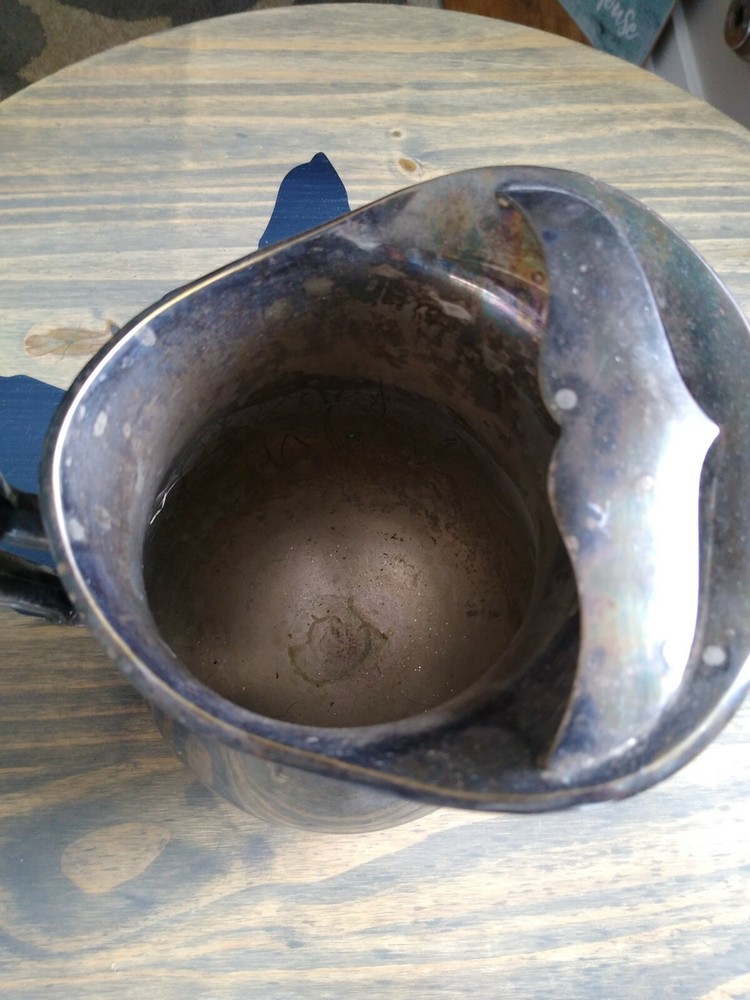 Footed Towle Silverplate Water Pitcher With Ice Guard
