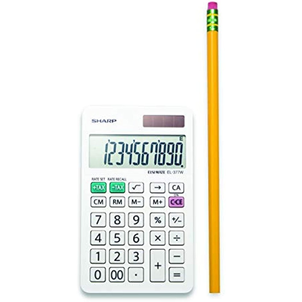 Sharp EL-377WB Business Calculator, White 2.75