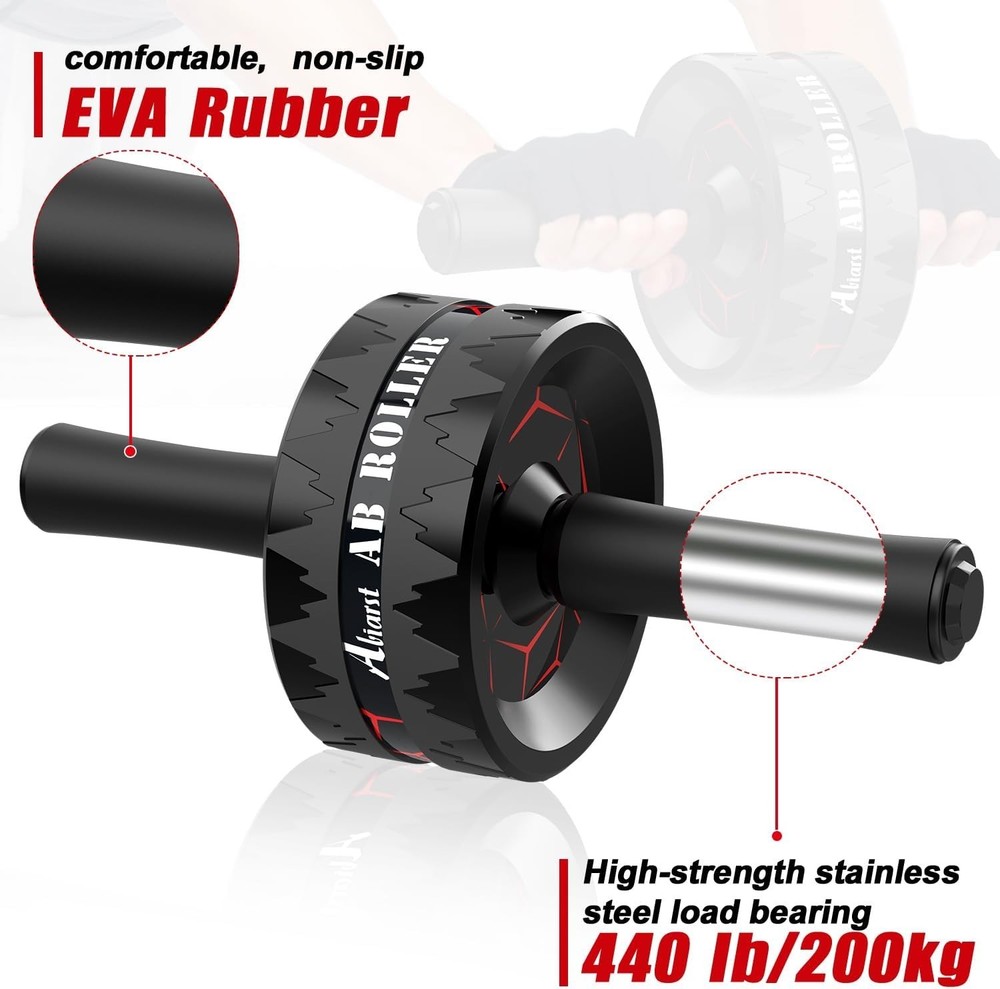 Durable Ab Roller with Knee Pad - Perfect for Efficient Core Workouts at Home