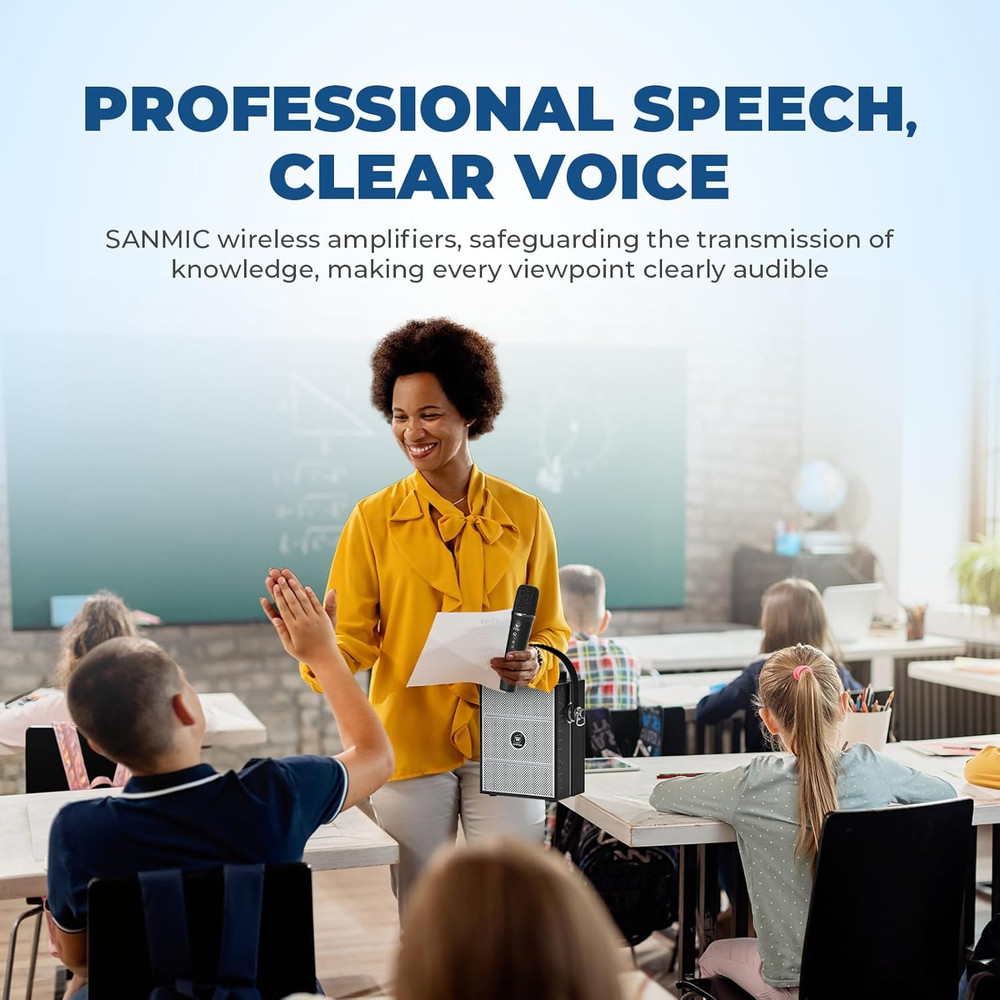 Wireless Voice Amplifier with Handheld Microphone, Portable Bluetooth Speaker Mi