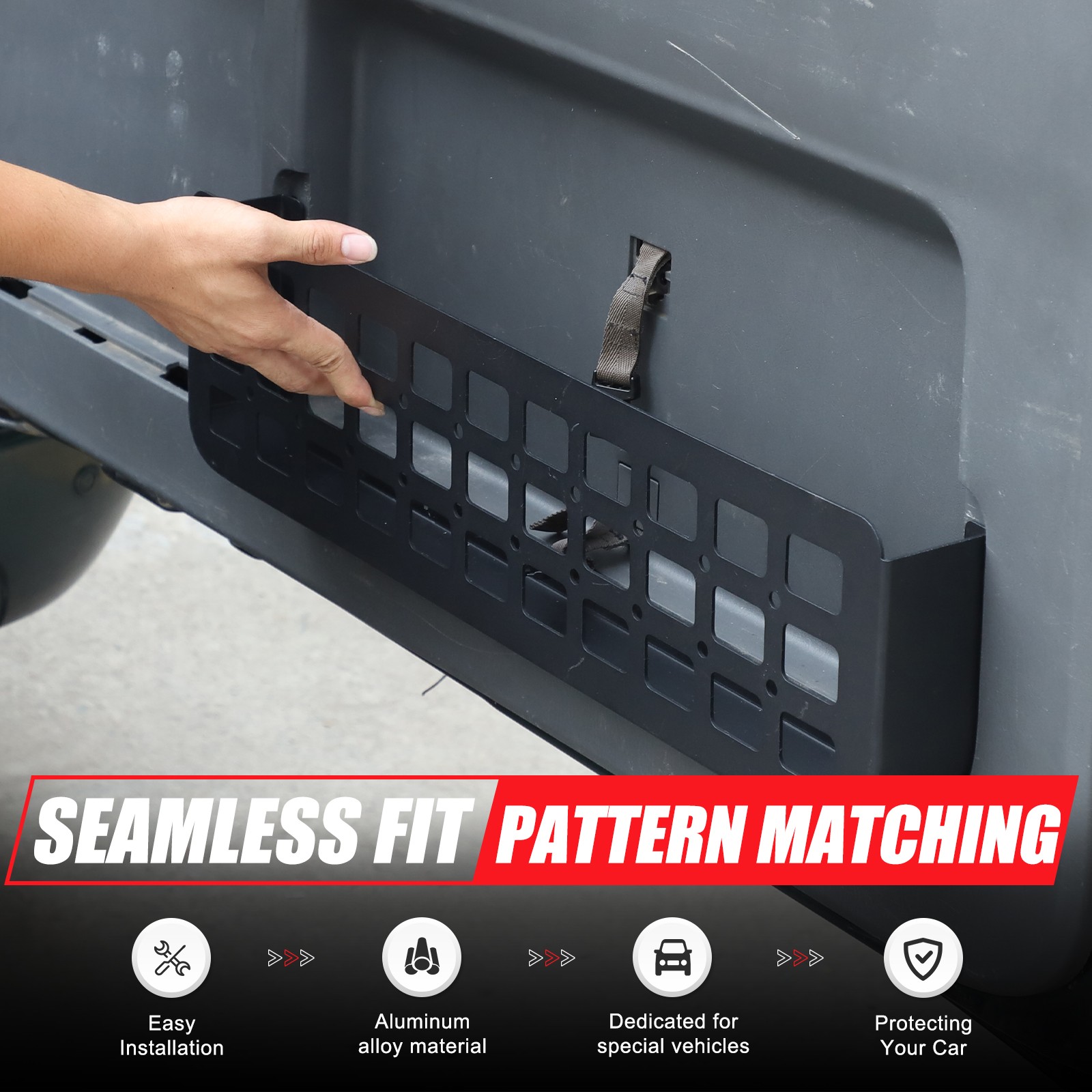 Tailgate Door Organizer Cargo Shelf Molle Panel For 2003-2009 Lexus Gx470