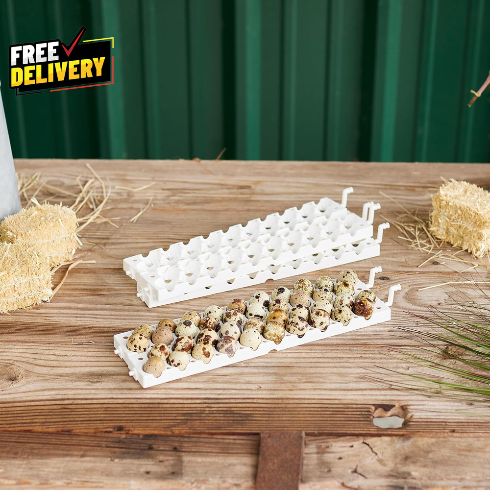 Quail Egg Rails 6 Pack 20 Spot Trays for Automatic Egg Turner…