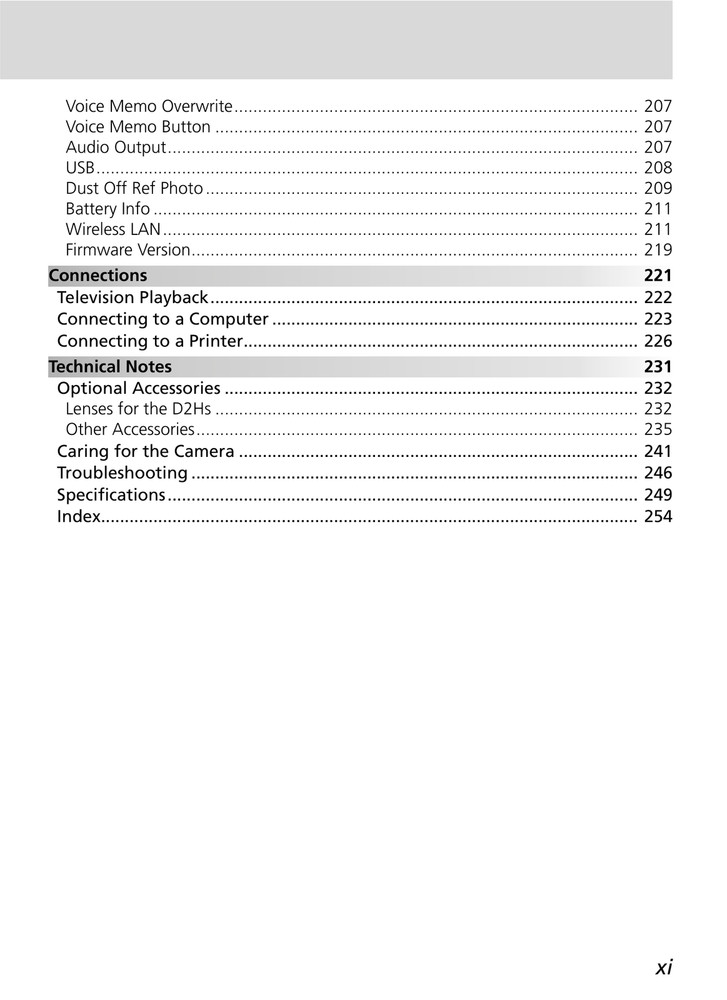 Nikon D2Hs — User Guide Manual Documentation Reference — 270 Pages — USA Made