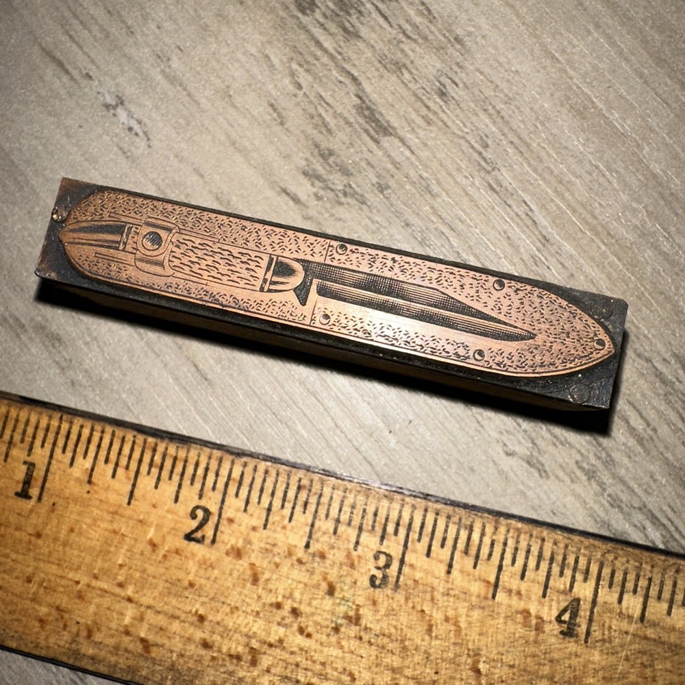 Printing Block “ Fixed Blade Knife in Sheath “