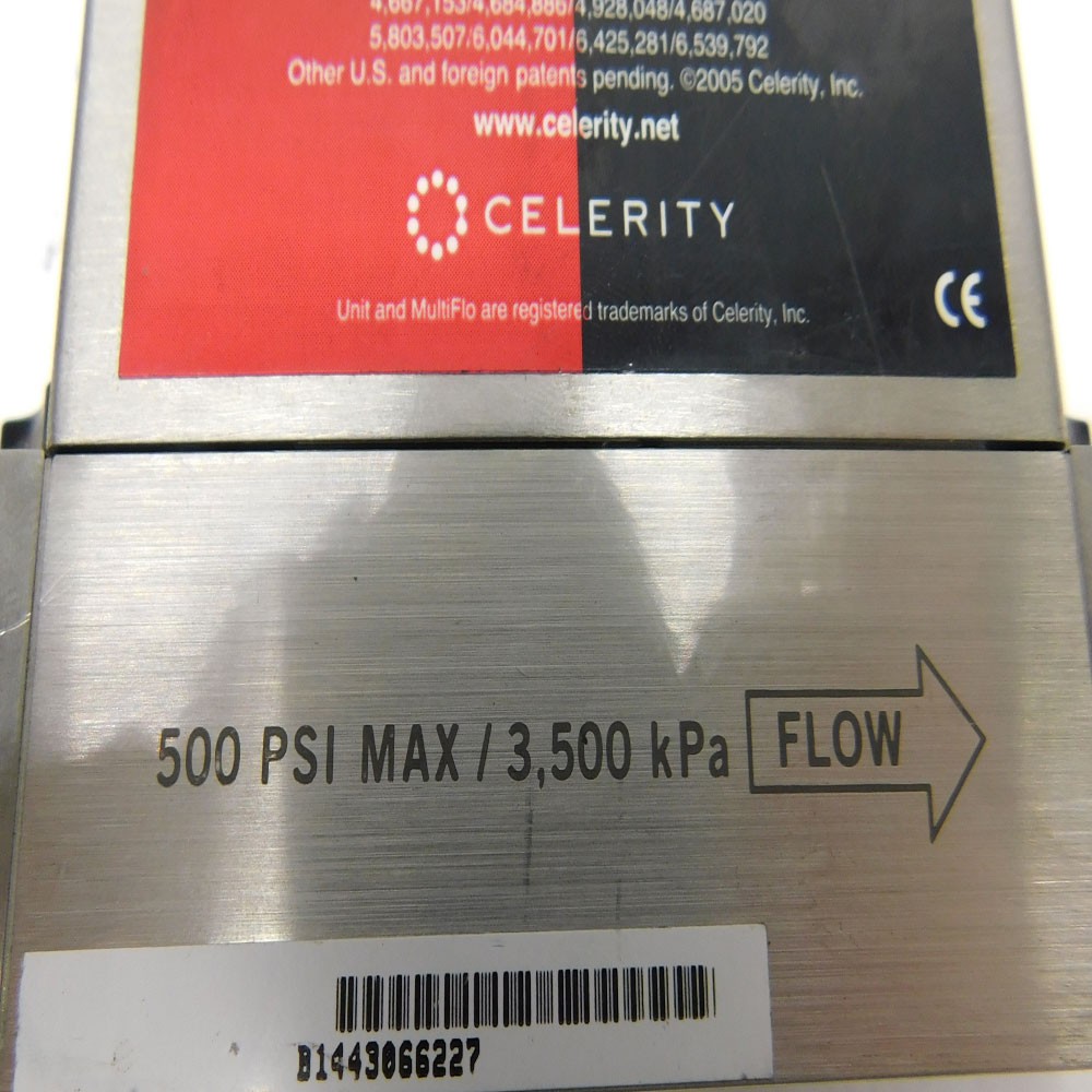 Celerity Unit UFC-8565 Mass Flow Controller MFC ((CH3)3SiH/750cc) DeviceNet