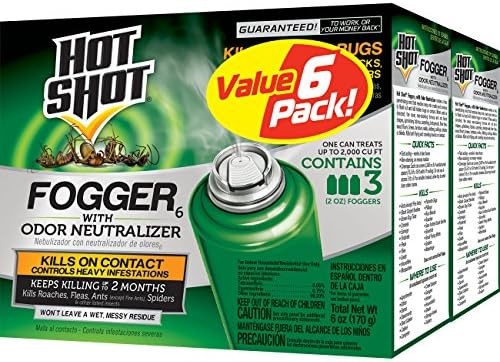 FoggerWith Odor Neutralizer 6 Count-2 Ounce Cans (2 Pack) Controls Heavy Insect