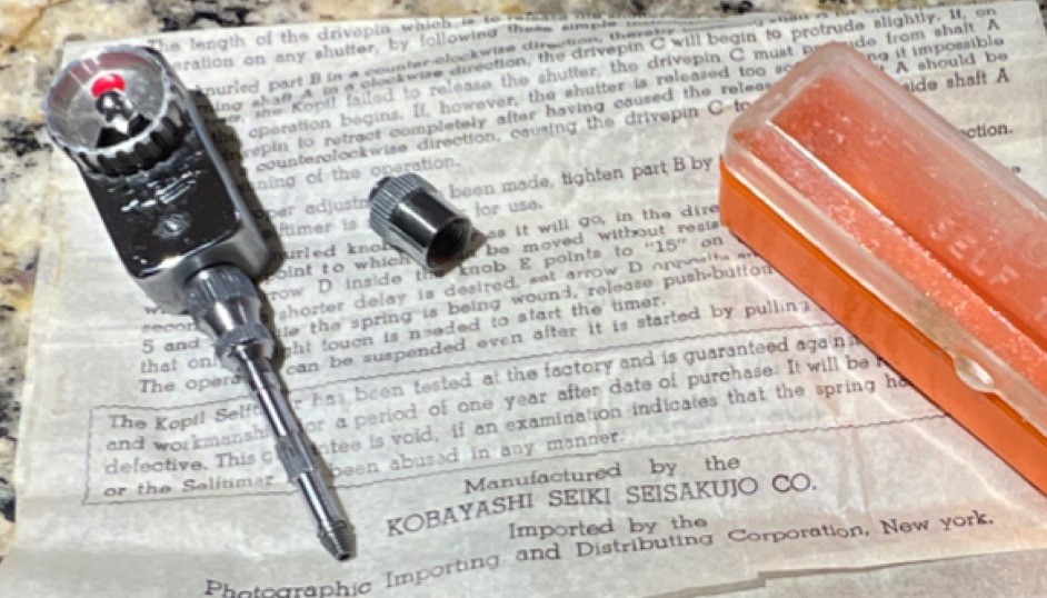 Kopil Self-Timer Model II with Case & Instructions Vintage Camera Accessory