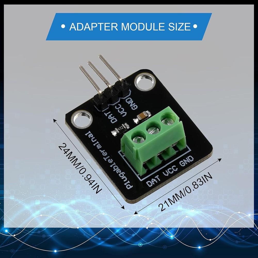 4 Sets DS18B20 Temperature Sensor Module Kit with 1 m/ 3.2 Ft Waterproof Digital