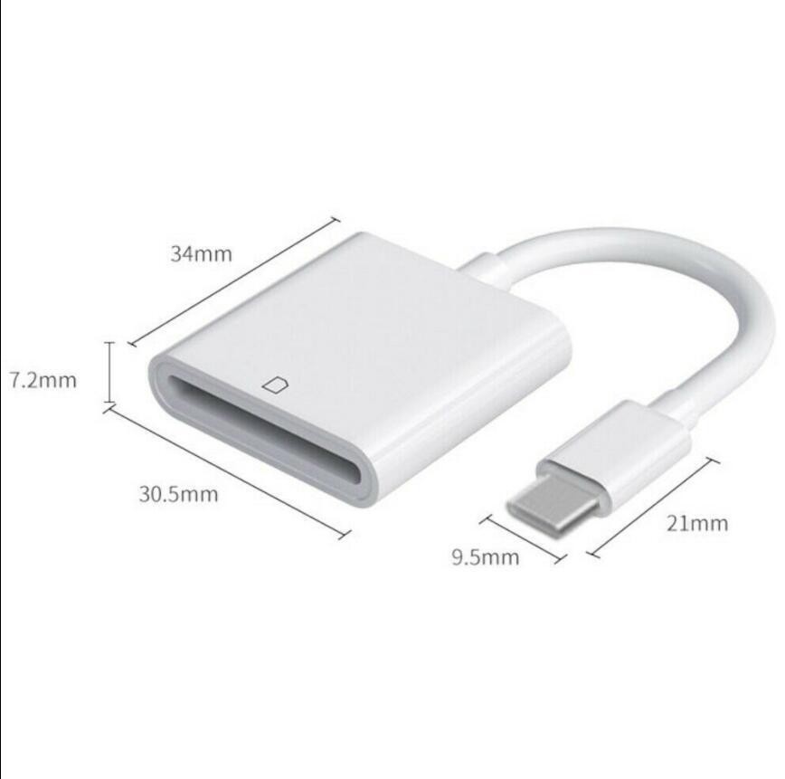 USB Type C to USB-C OTG Adapter SD Card Reader For Android MacBook Windows