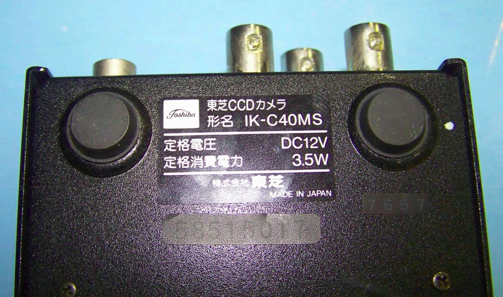 Toshiba IK-C40MS CCD Camera System w/CCD Camera