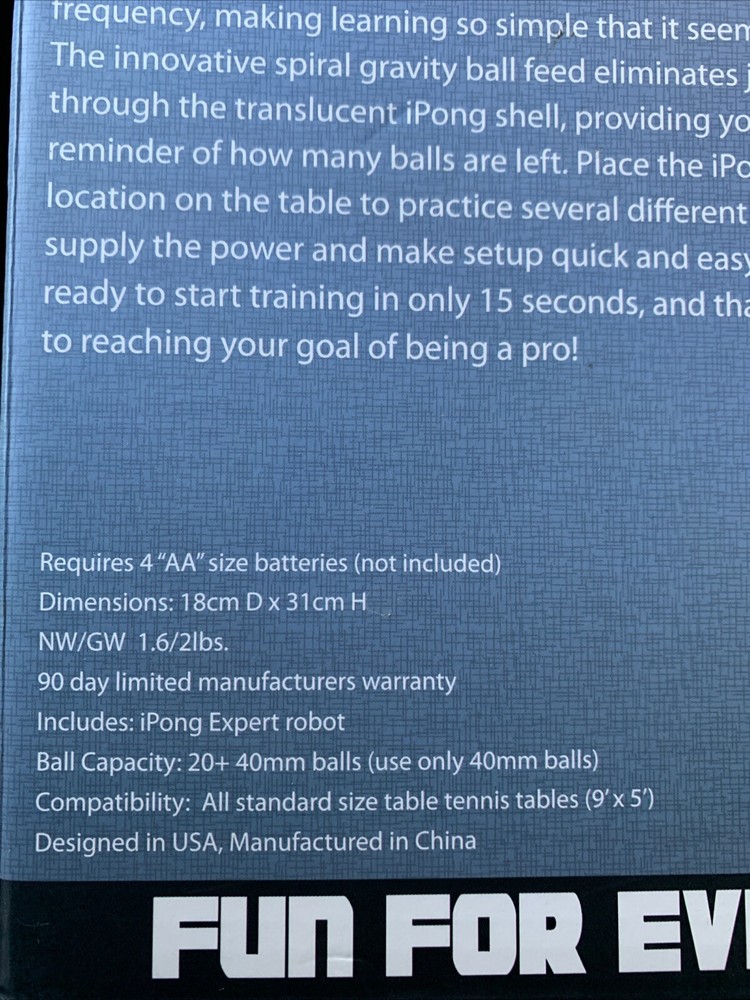 iPong Mini Table Tennis Trainer