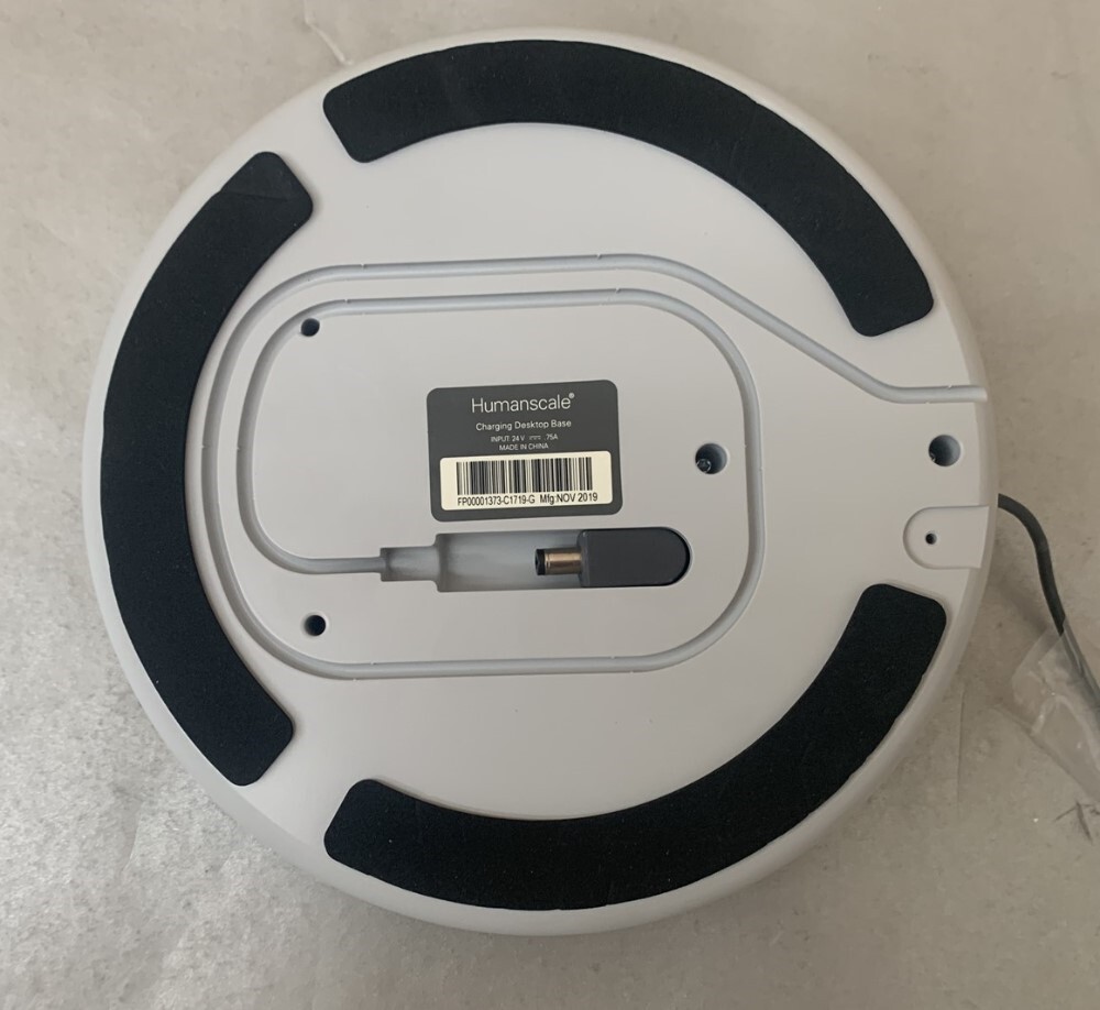 Humanscale Nova Charging Desktop Base in Light Gray for the Nova Task Light