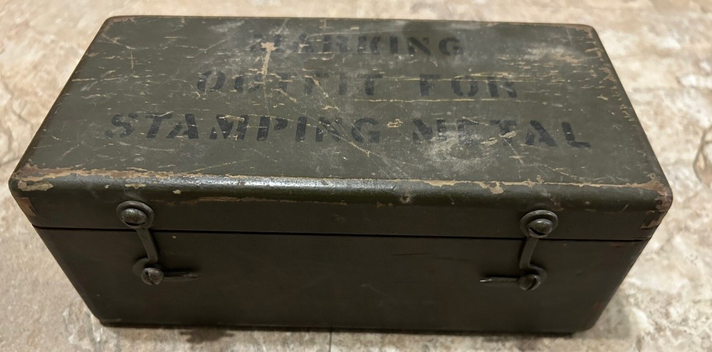 Vtg 1942 WWII US Military C.H Hanson Stamping Lettering Set