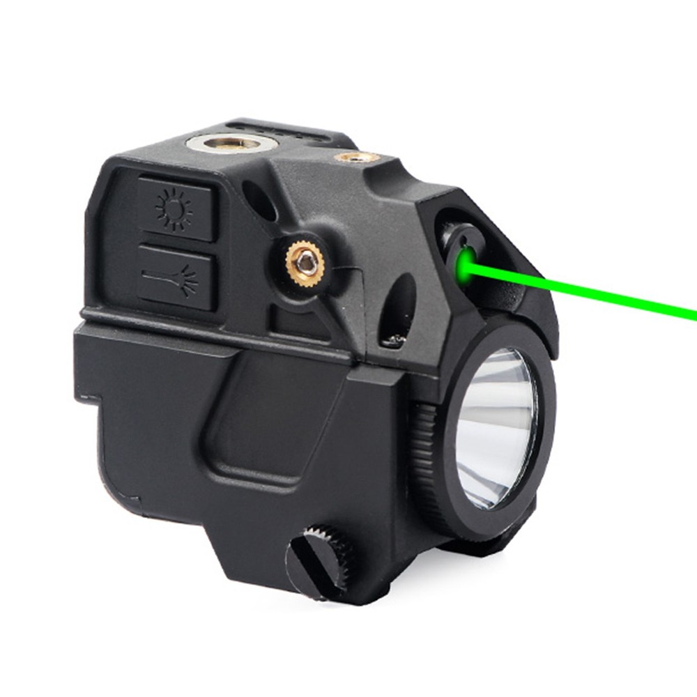 Compact Green Laser Sight Flashlight Combo Magnetic Rechargeable Battery Lights