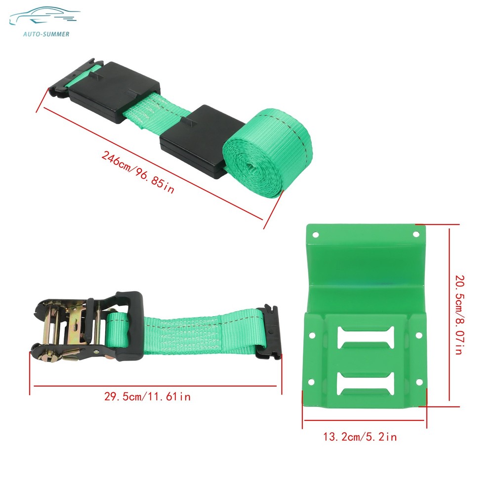 For Trailer Tie Down Ratchet Straps Towing Wheel Chock E Track System Portable