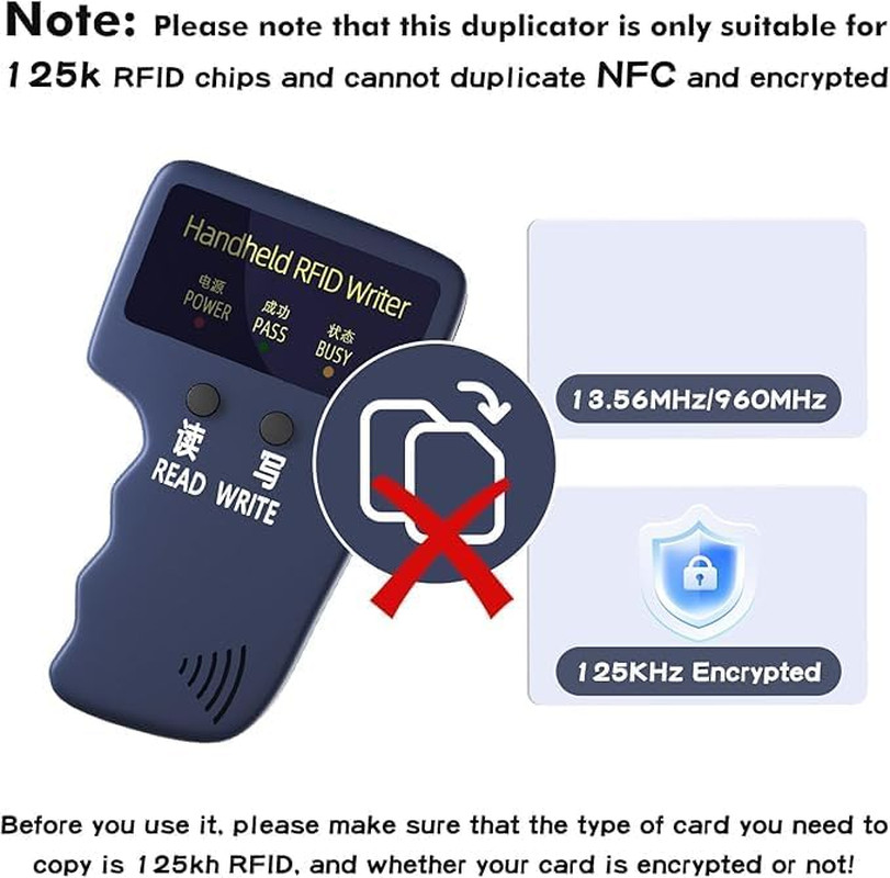 Handheld ID Copier 125Khz RFID Reader Writer Duplicator Handheld RFID Copier Use
