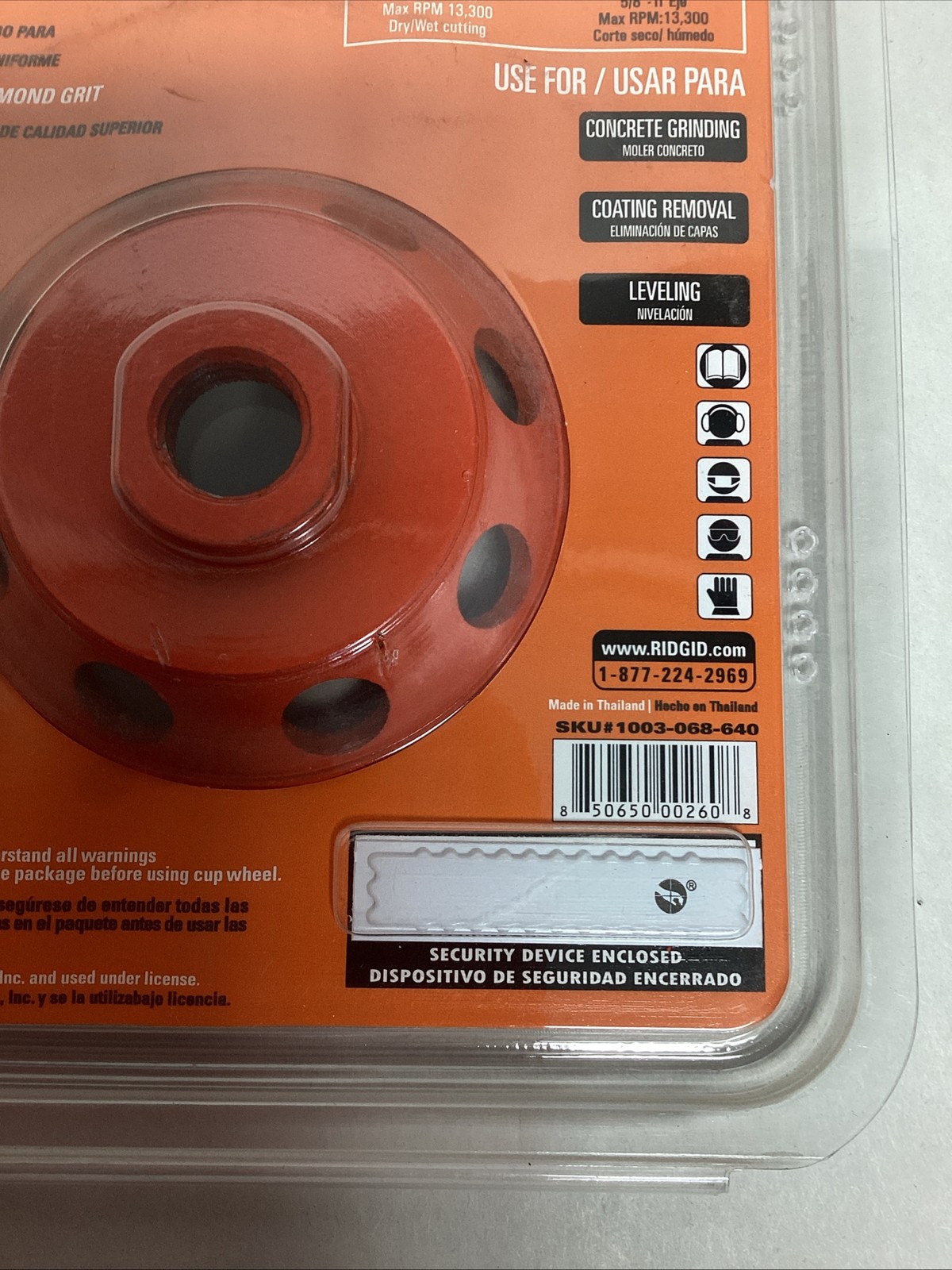 RIDGID 4.5 in. Turbo Cup Wheel- Free Shipping