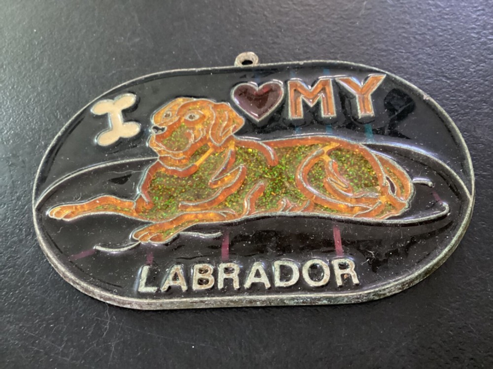 Suncatcher "I Love My Labrador" Metal & Plastic