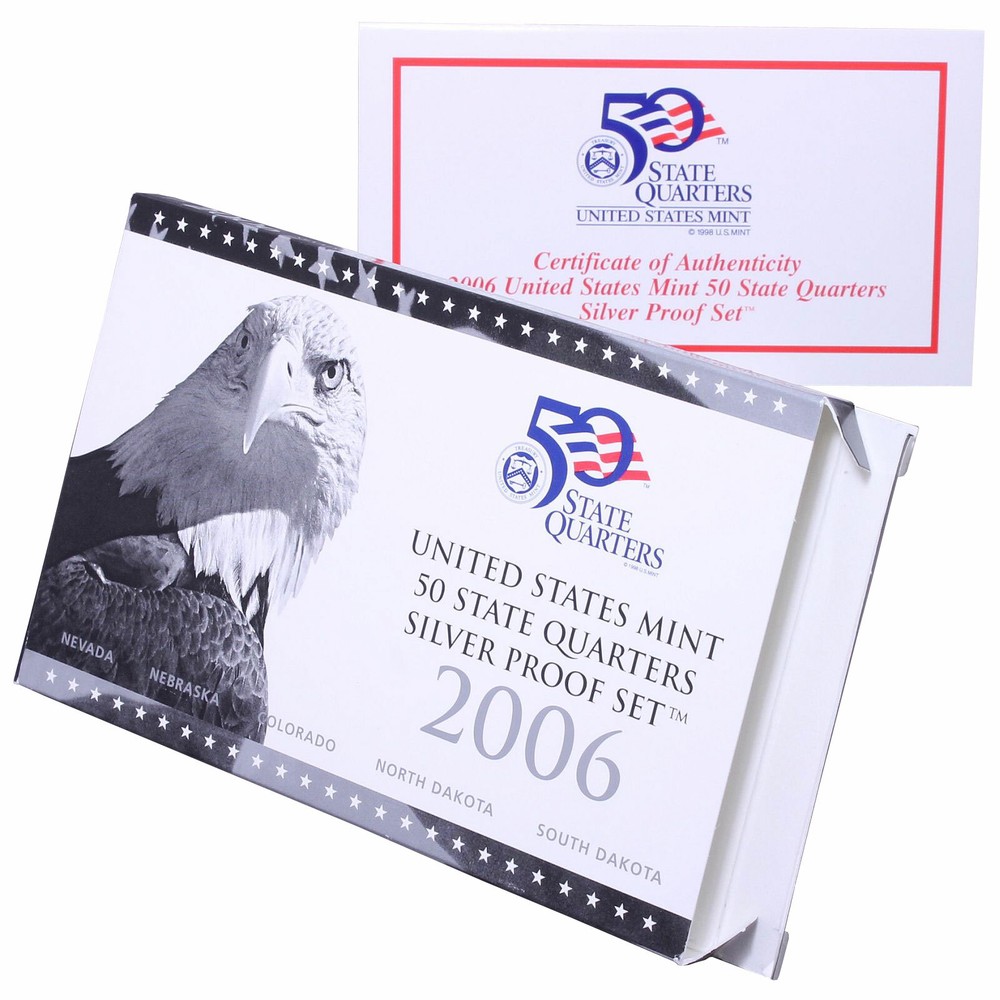 Empty Packaging Replacement Silver Quarter PS Box & COA No Coins 2006