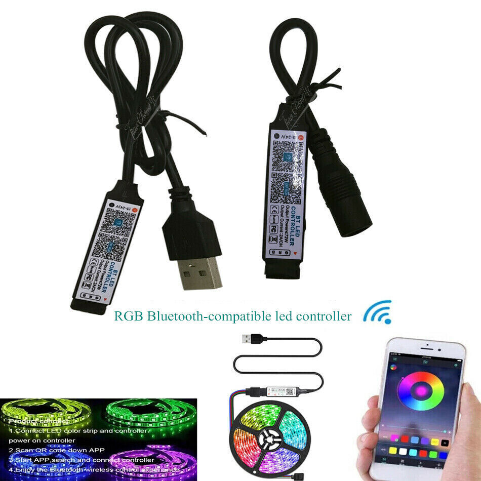 Smart APP Bluetooth-compatible LED Controller For 5050 3528 RGB LED Strip Light