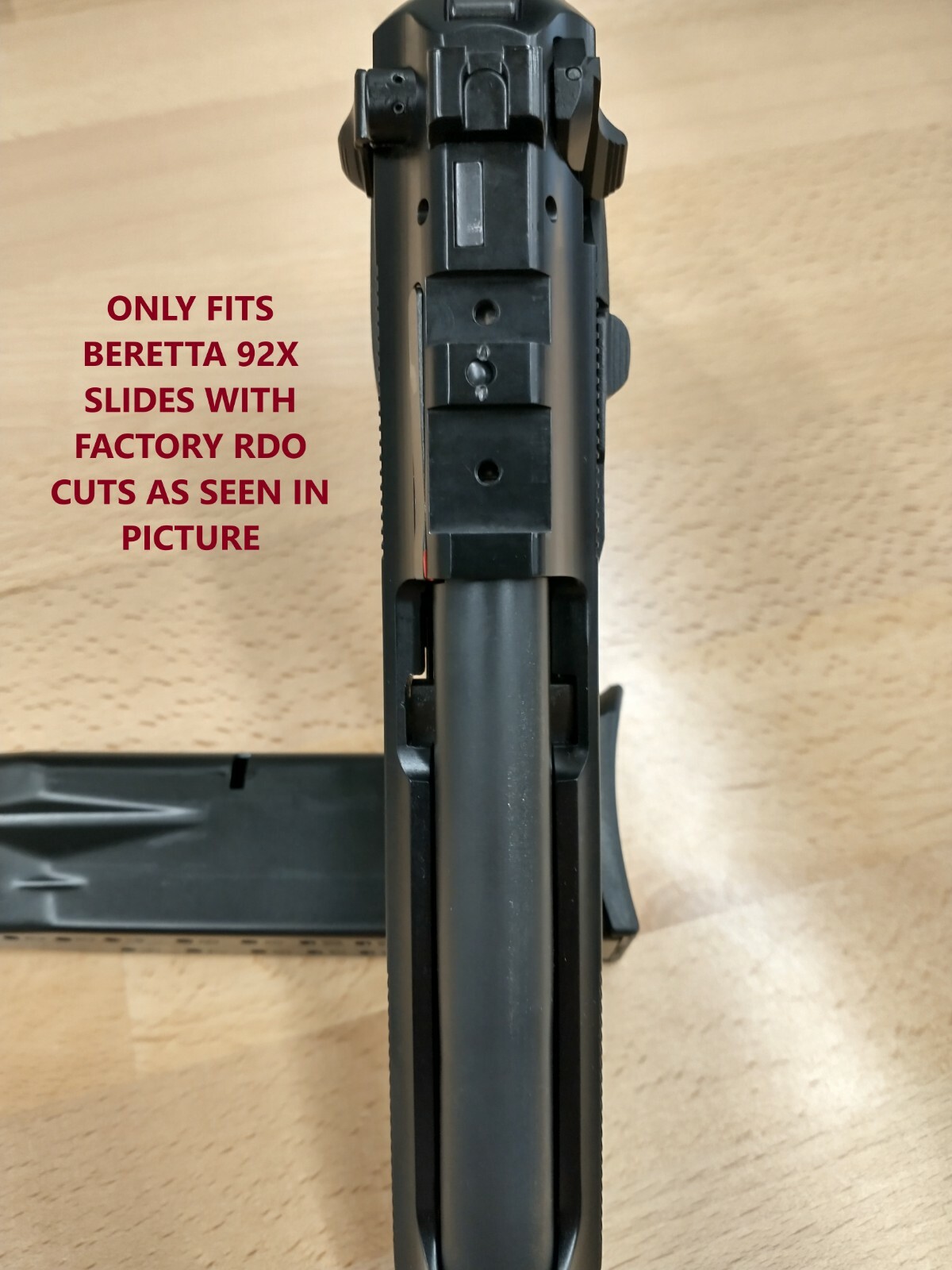 HOLOSUN 407K 507K RED DOT SIGHT MOUNT PLATE FOR BERETTA 92X RDO, MADE IN USA