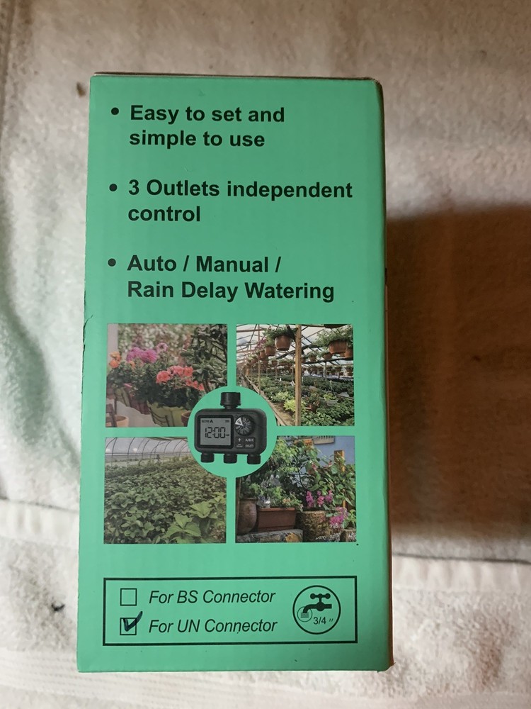 Oakred 3-Outlet Water Timer Independent Control Program Digital Garden Sprinkler