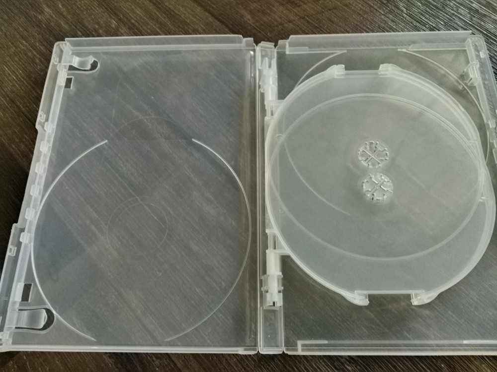 Clear Replacement Empty DVD Cover, Holds 4 Disc DVD Storage Case Soft Plastic