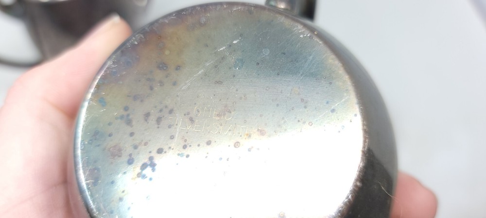 Oneida Silversmiths Coffee Tea Pot Creamer Sugar Set Silver Plate