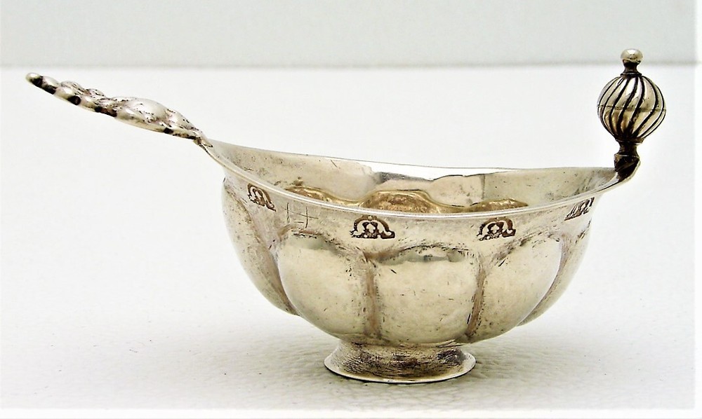 Swedish Solid Silver Brandy Taster Johan Soderdahl Soderkoping Date Marked 1790