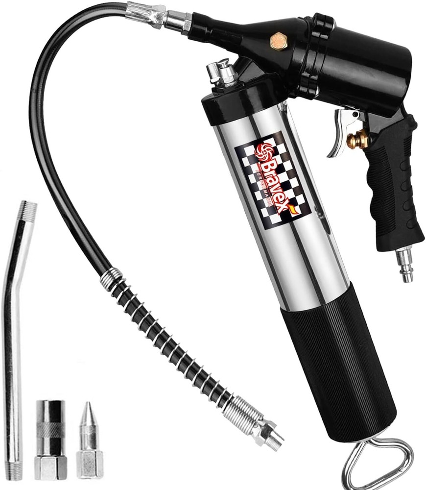 Professional Air Operated Grease Gun 14oz Automatic Continuous Cycle Pneumatic*2