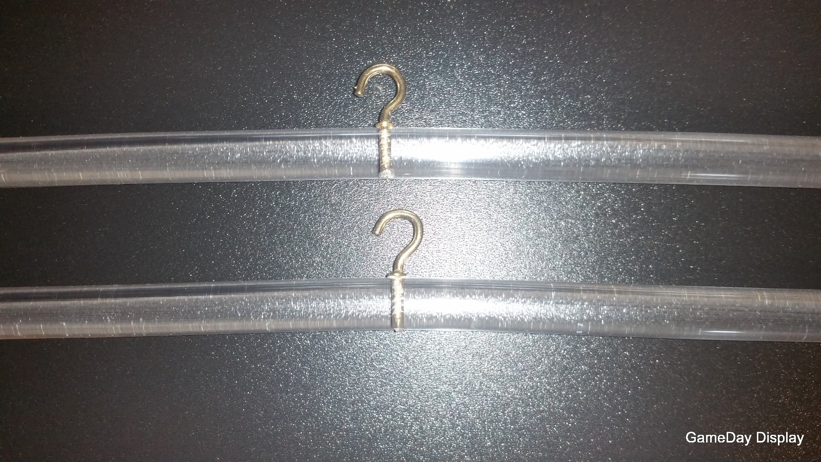 JERSEY Hanger for Display Case Frame - Clear Acrylic Rod with Hook Lot of 2 B