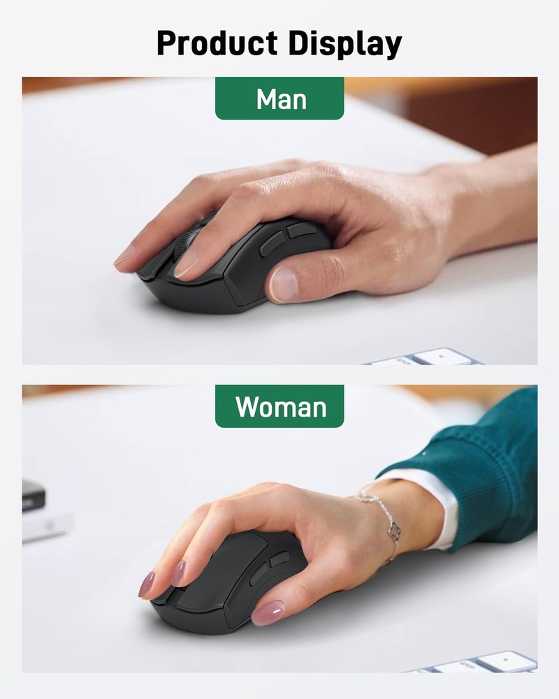 acer Wireless Mouse, 1200 DPI Computer Mouse Wireless with 2.4GHz USB A Recei...