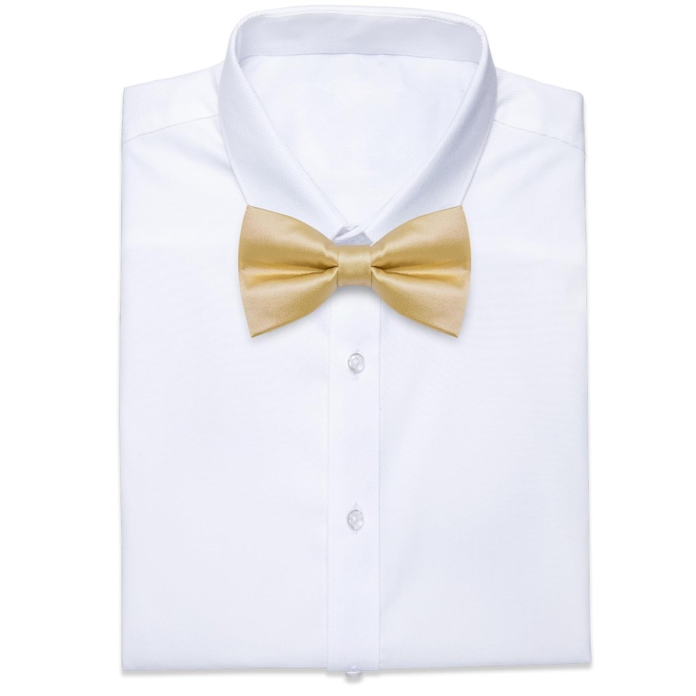 Pre-Tied Bow Tie Satin Solid Bowtie Adjustable Tuxedo Bowties for Men with Gi...