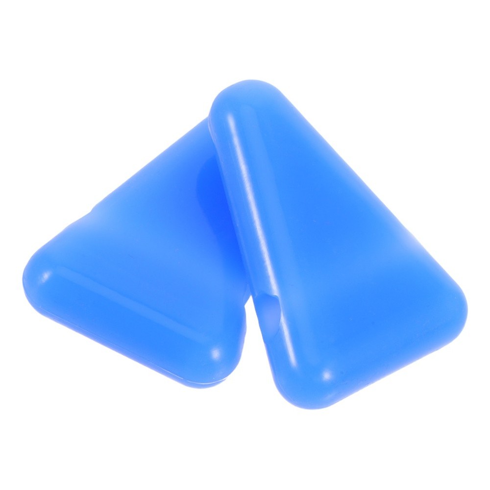 2 Pcs Tuning Fork Forks Silicone Protection Triangle Holder Block