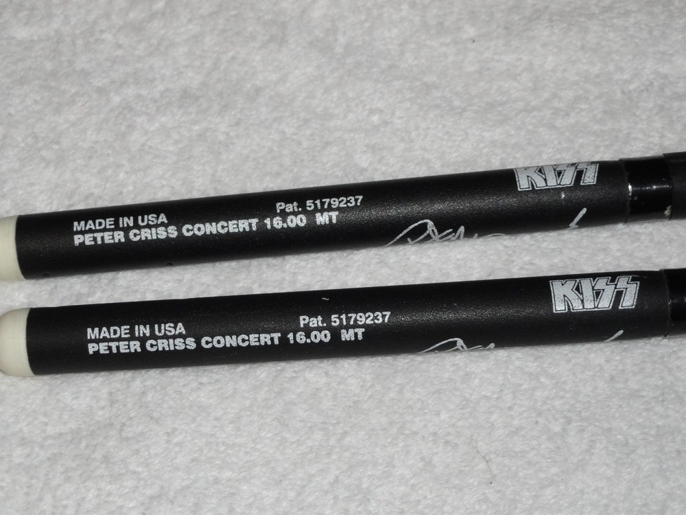 KISS Farewell Tour Staged Played Ahead Drumsticks set + Gloves and Signed Head