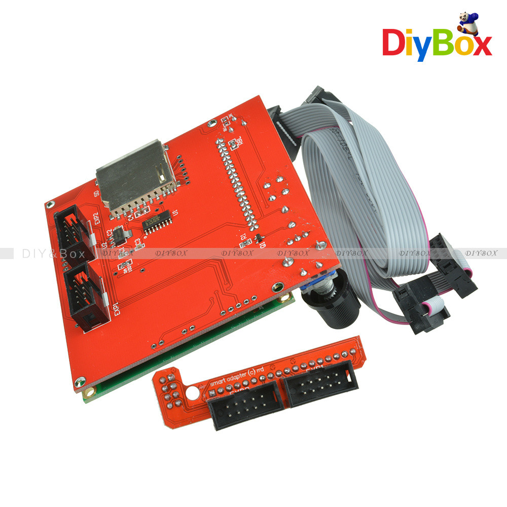 RAMPS 1.4 Reprap Mendel 12864 Display LCD 3D Printer Controller +Adapter SD