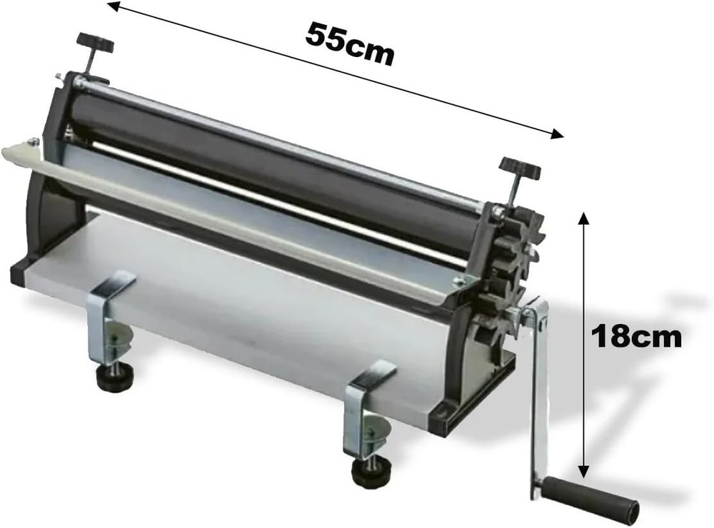 18-Inch Manual Pizza Dough Roller & Pasta Maker - Non-Stick Adjustable Machine