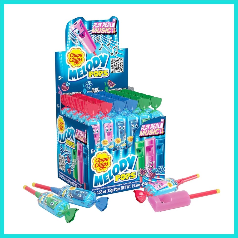 Melody Pop, Assorted Flavors, Whistle Lollipops, Individually Wrapped Candy, ...