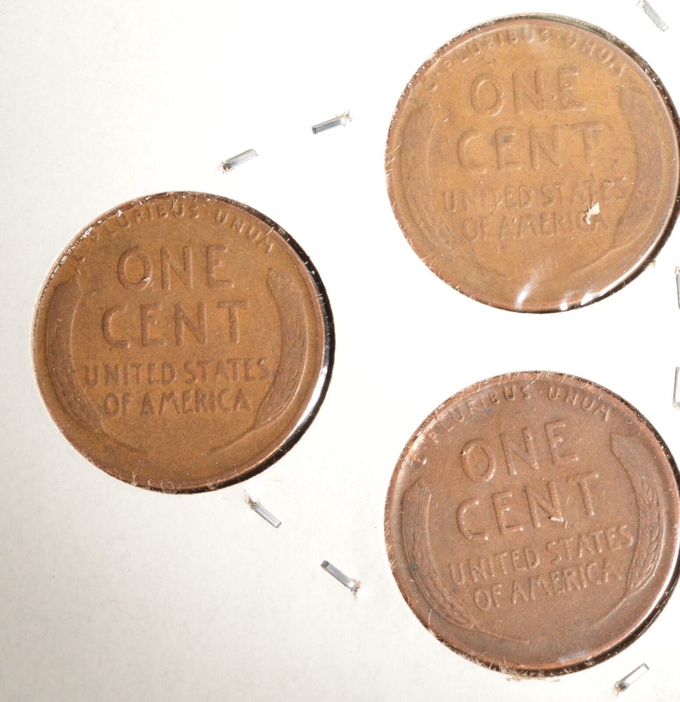 1930 P+D+S USA Wheat Penny Set - Average Circulated