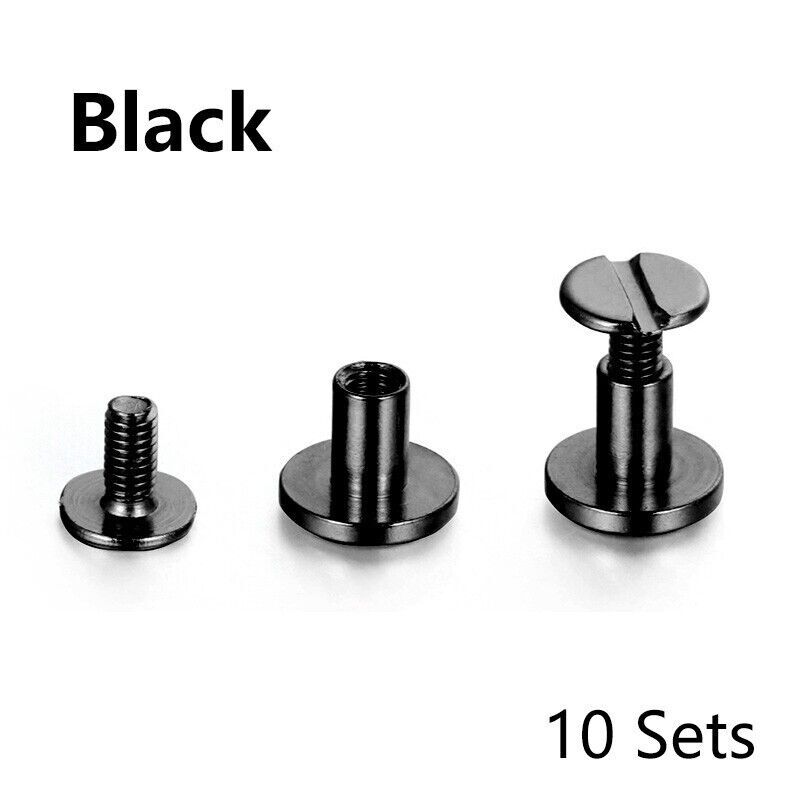 Flat Belt Craft Chicago Solid Rivet Screw Leather Nail Stud Heads Brass