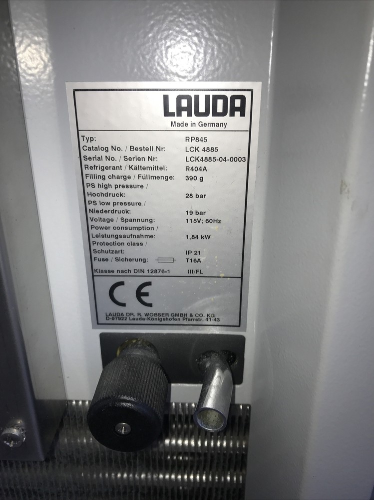 Lauda Proline PR845 Chiller / Runs, Chills