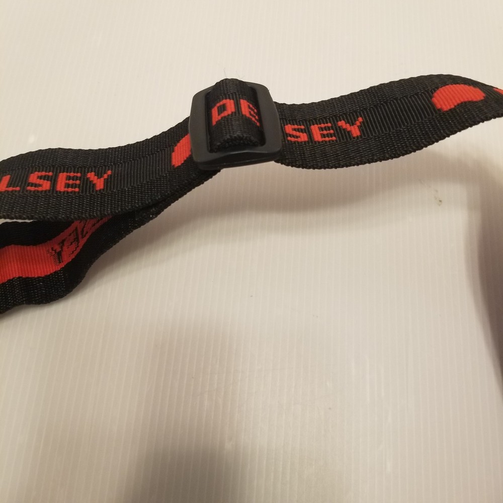 Delsey Luggage Strap Replacement Canvas Weaved Black Red Logo Adjustable
