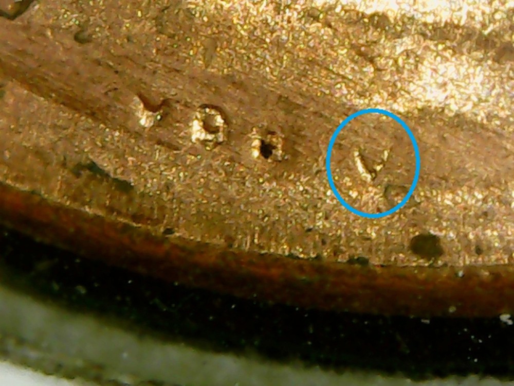 2023 Union Shield Cent Extra V Mint Error 50K4